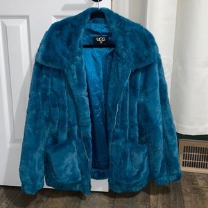 Ugg faux fur jacket size medium worn once